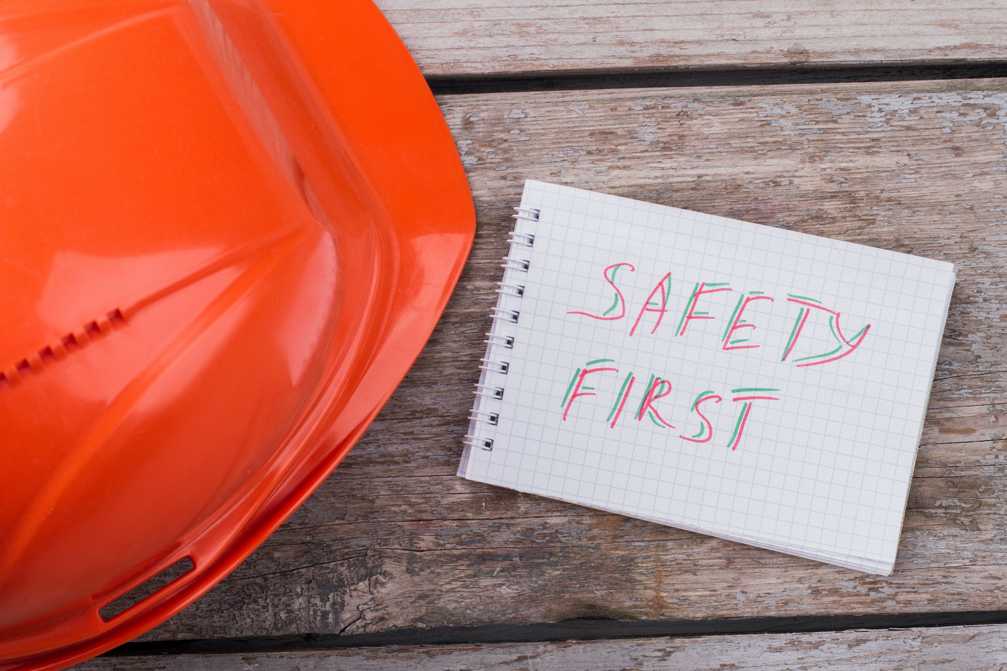 Safety first concept.